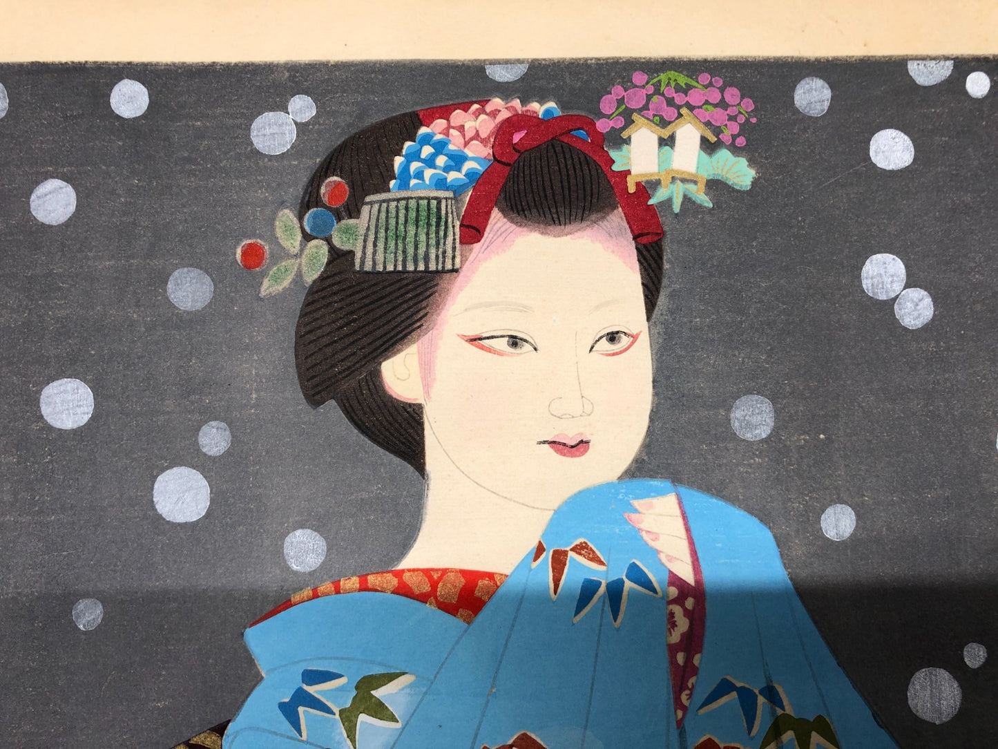 Morita Kohe Woodblock Print x 4：Four Maiko Dancers Bijin-ga