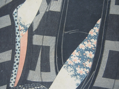 Yoshitoshi Woodblock Print Triptych: Tattoo! Model of Courage, Flowers 1860