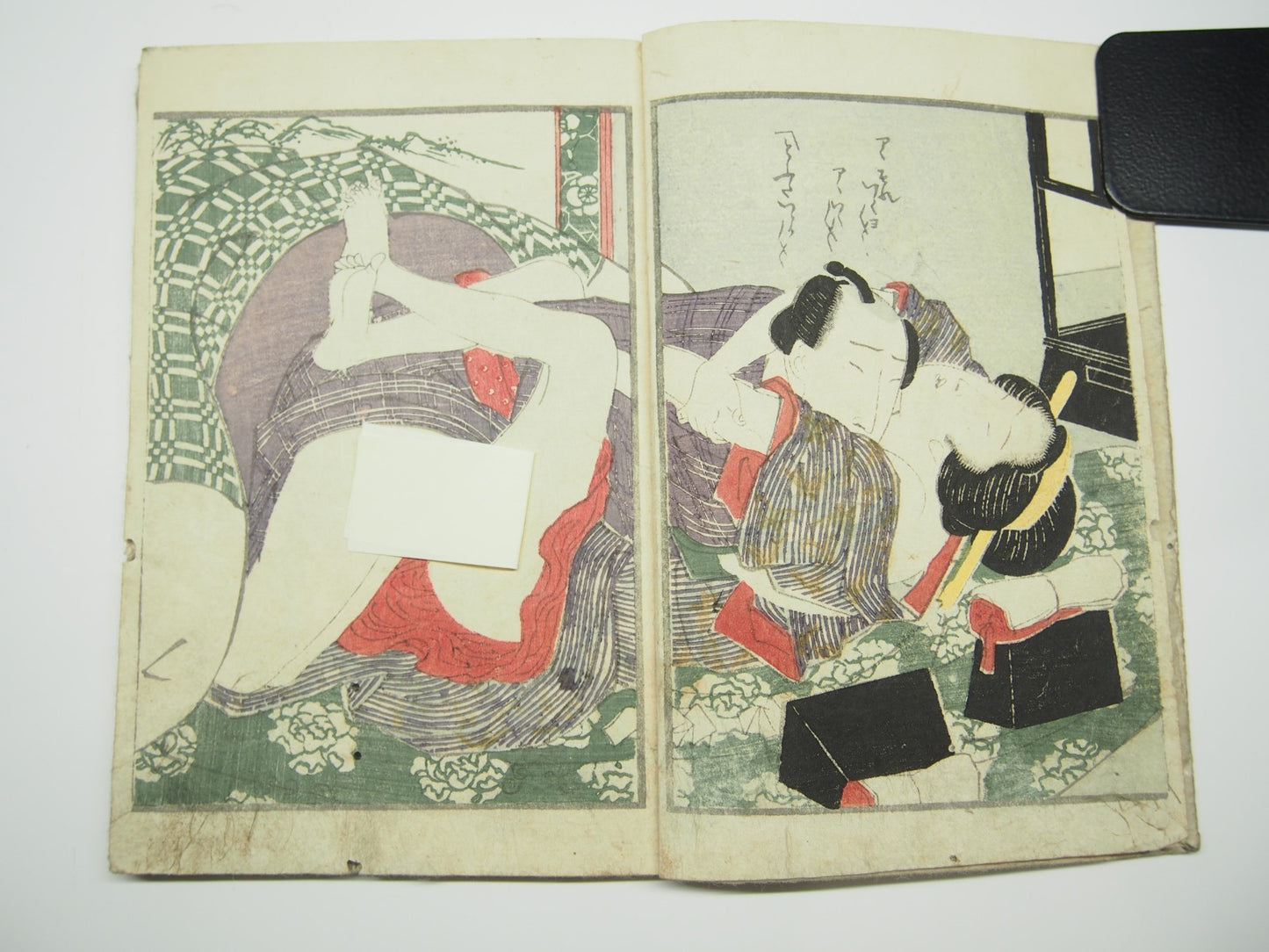 Eisen Woodblock Print Book vol.1-3: Erotic Shunga "Makura Byobu" ca. 1822