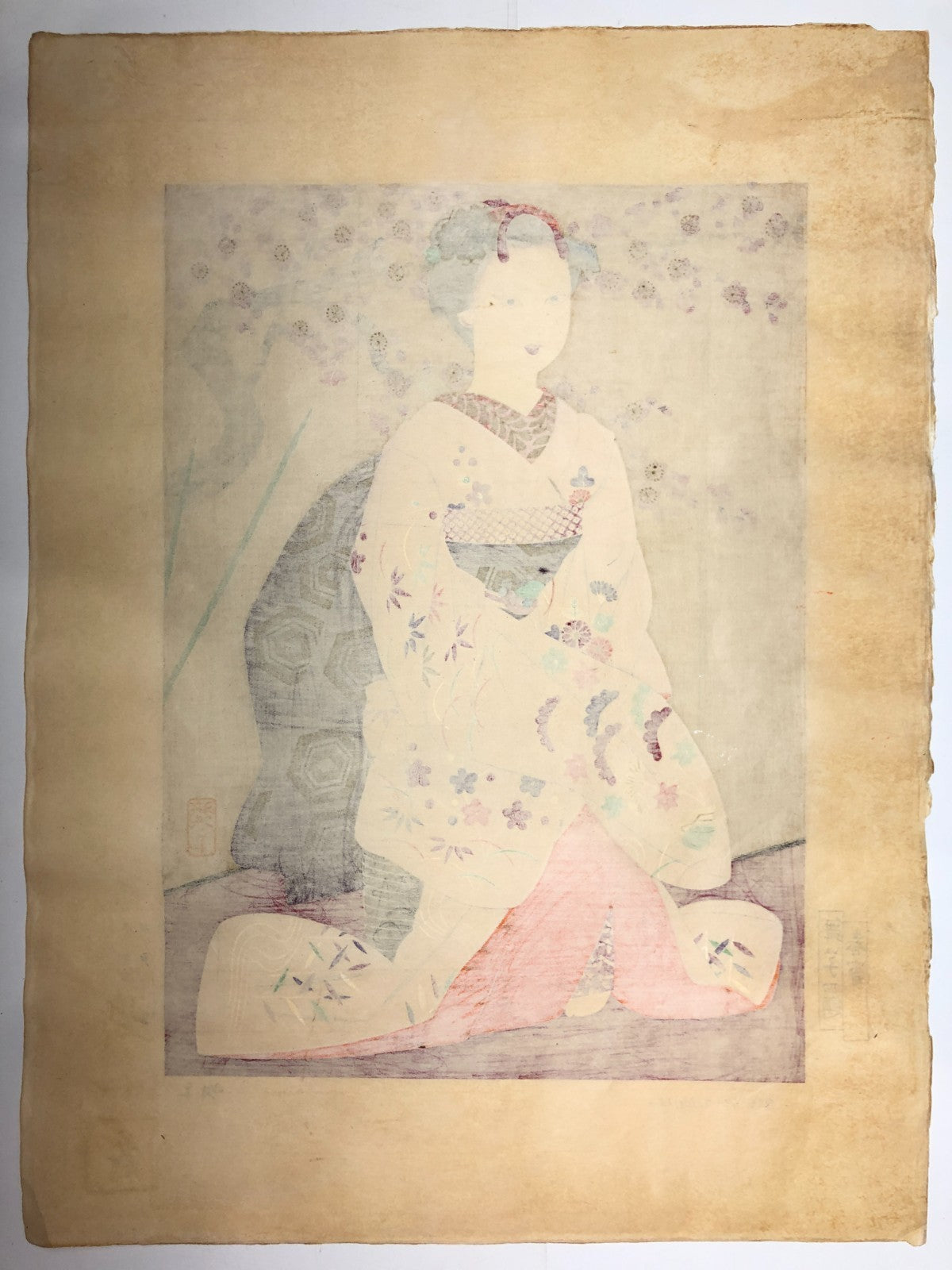 Morita Kohe Woodblock Print x 4：Four Maiko Dancers Bijin-ga