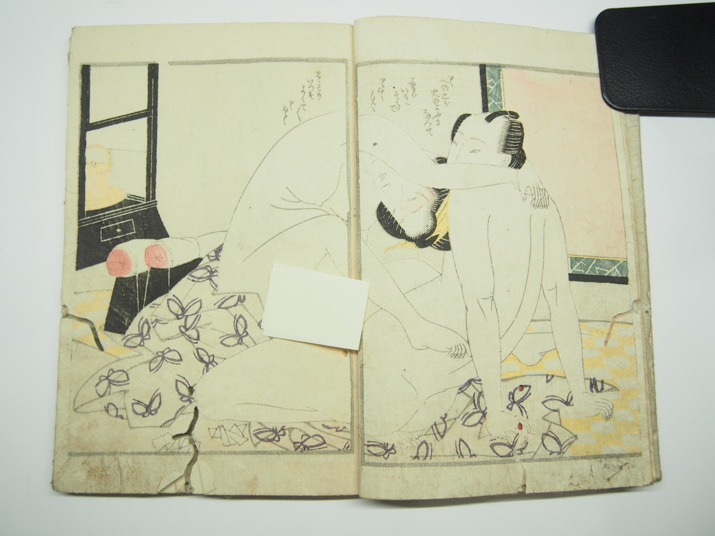 Eisen Woodblock Print Book vol.1-3: Erotic Shunga "Makura Byobu" ca. 1822
