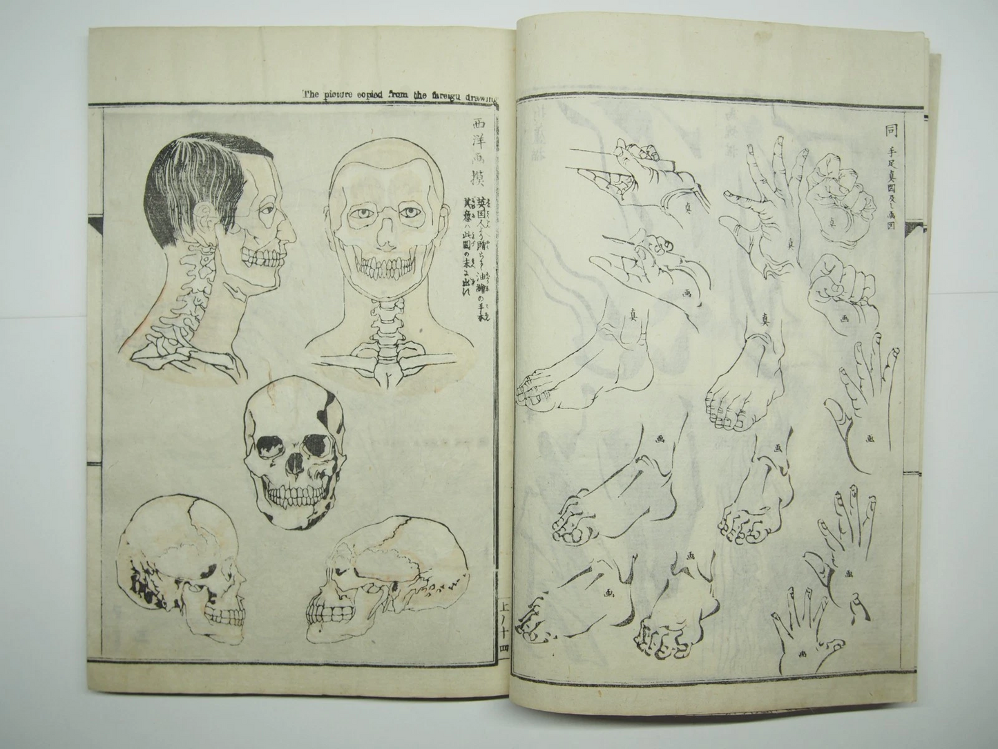 Kyosai Woodblock Print Book x4 Set: Kyosai's Paintings Collection 1887 Ukiyo-e