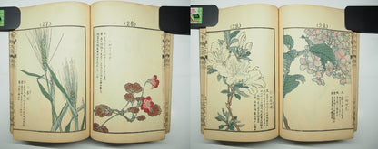 Bairei Woodblock Print Book: "Thousand Flowers" #1, First edition, Unsodo 1891