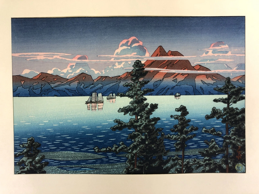 Hasui Woodblock Print x9 : The New Eight Views of Japan Shin-hanga
