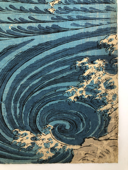 Kuniyoshi Woodblock Print Triptych: Minamoto no Tametomo Shoot arrows Ukiyo-e