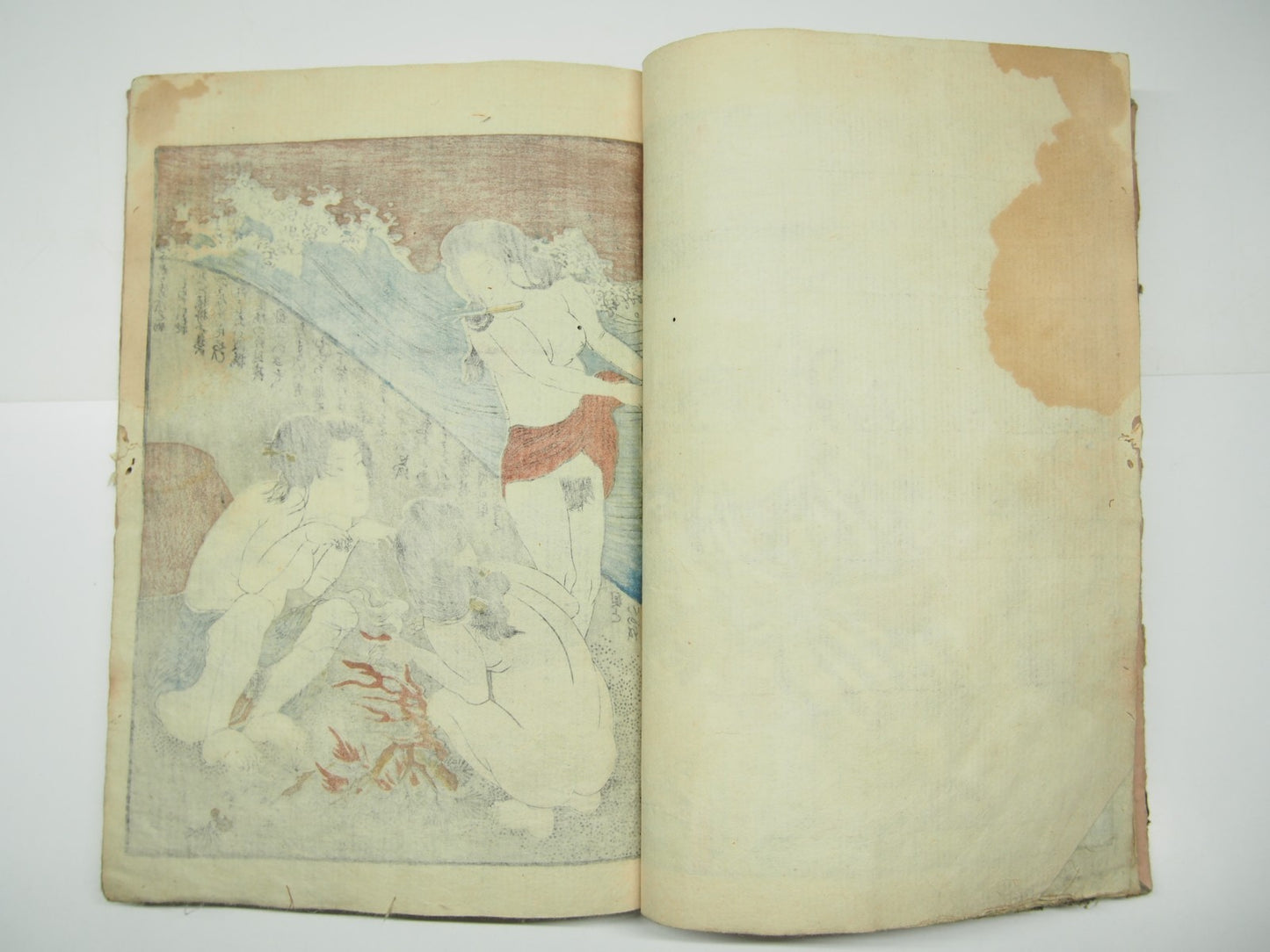 Kunisada Woodblock Print Book x3: "Love Training" Shunga Erotic Ghost Edo Period