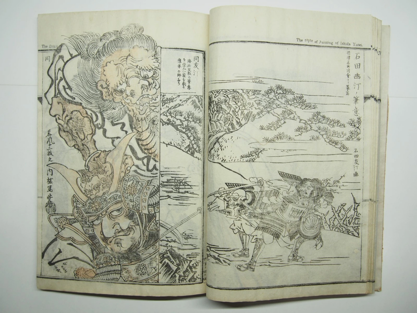 Kyosai Woodblock Print Book x4 Set: Kyosai's Paintings Collection 1887 Ukiyo-e