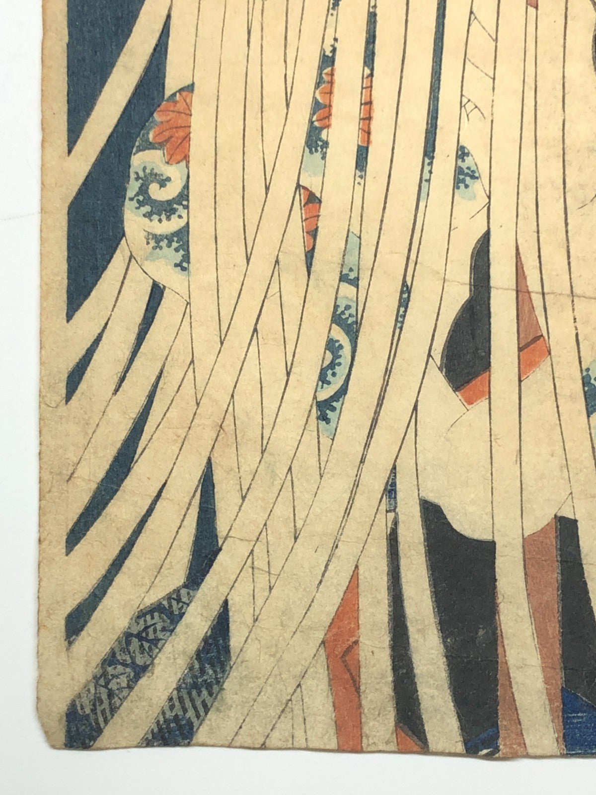 Kunichika Woodblock Print: Kawarazaki Gonjuro, Star of Edo Kabuki Play Tattoo