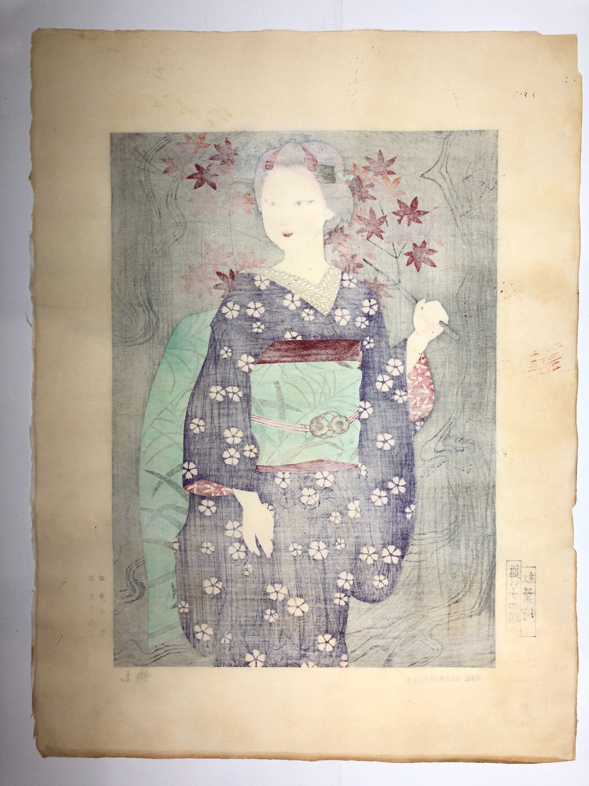 Morita Kohe Woodblock Print x 4：Four Maiko Dancers Bijin-ga