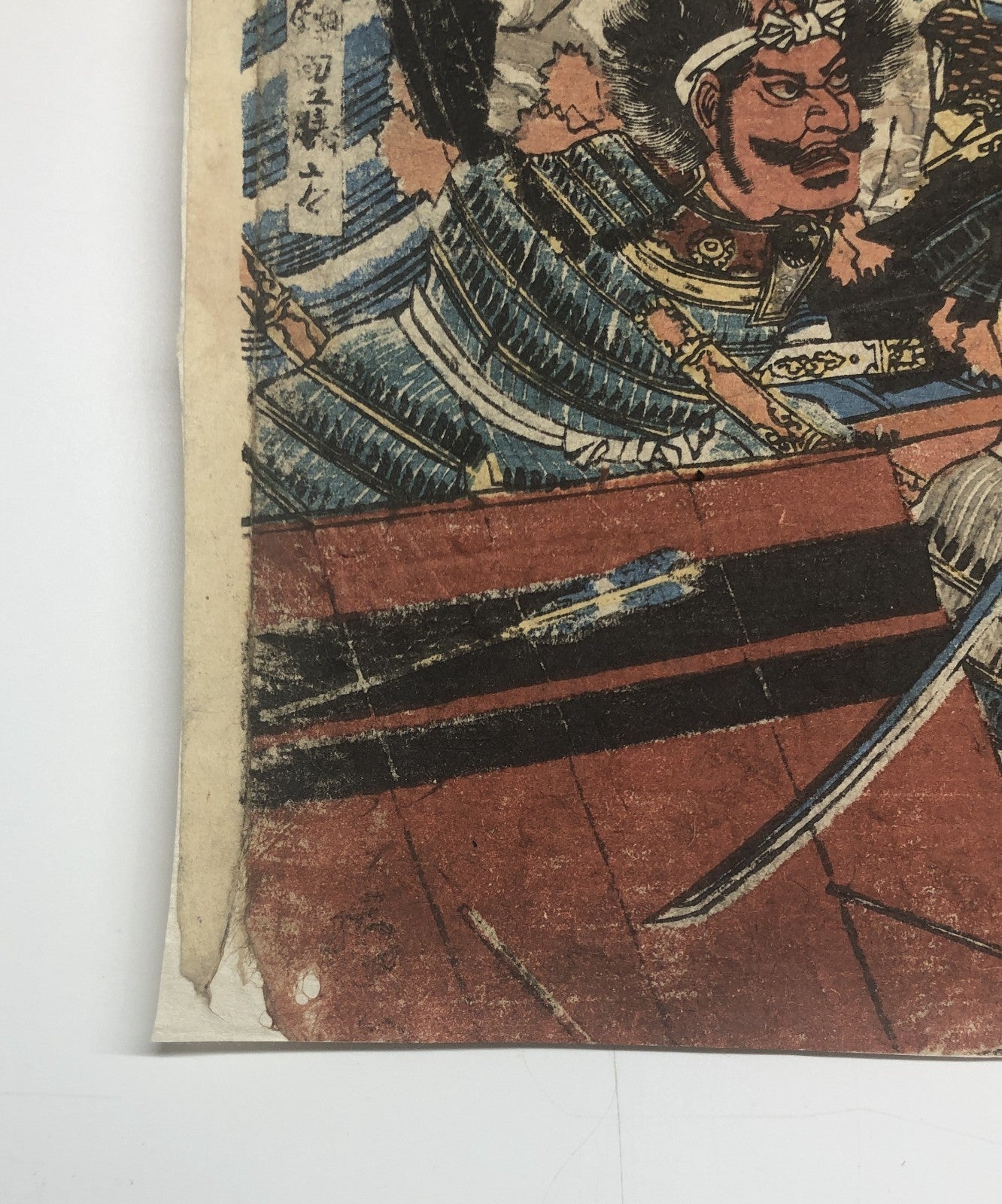 Kunisada I Woodblock Print Tritych: Depiction of the Battle of Dan-no-ura