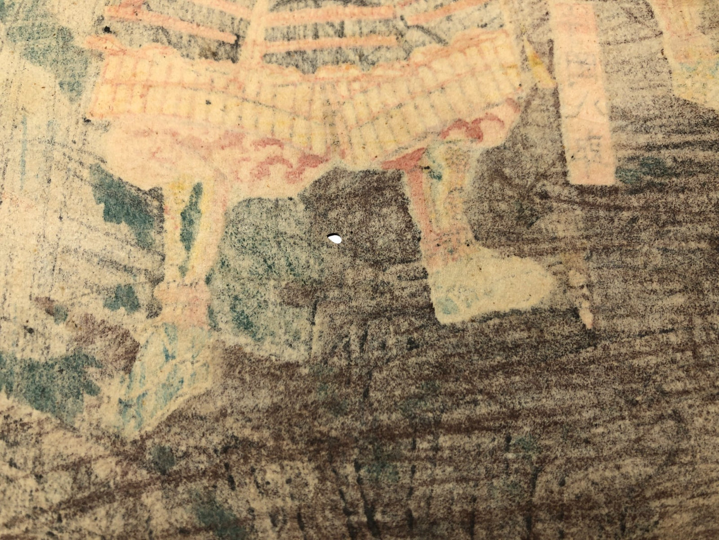 Yoshitora Woodblock Print: Bear Hunting in Hiyodorigoe Pass, Genpei War, Edo Era