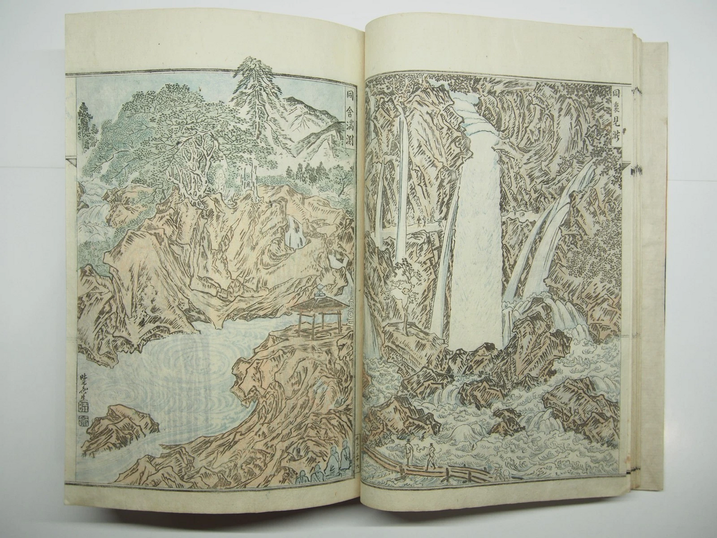 Kyosai Woodblock Print Book x4 Set: Kyosai's Paintings Collection 1887 Ukiyo-e