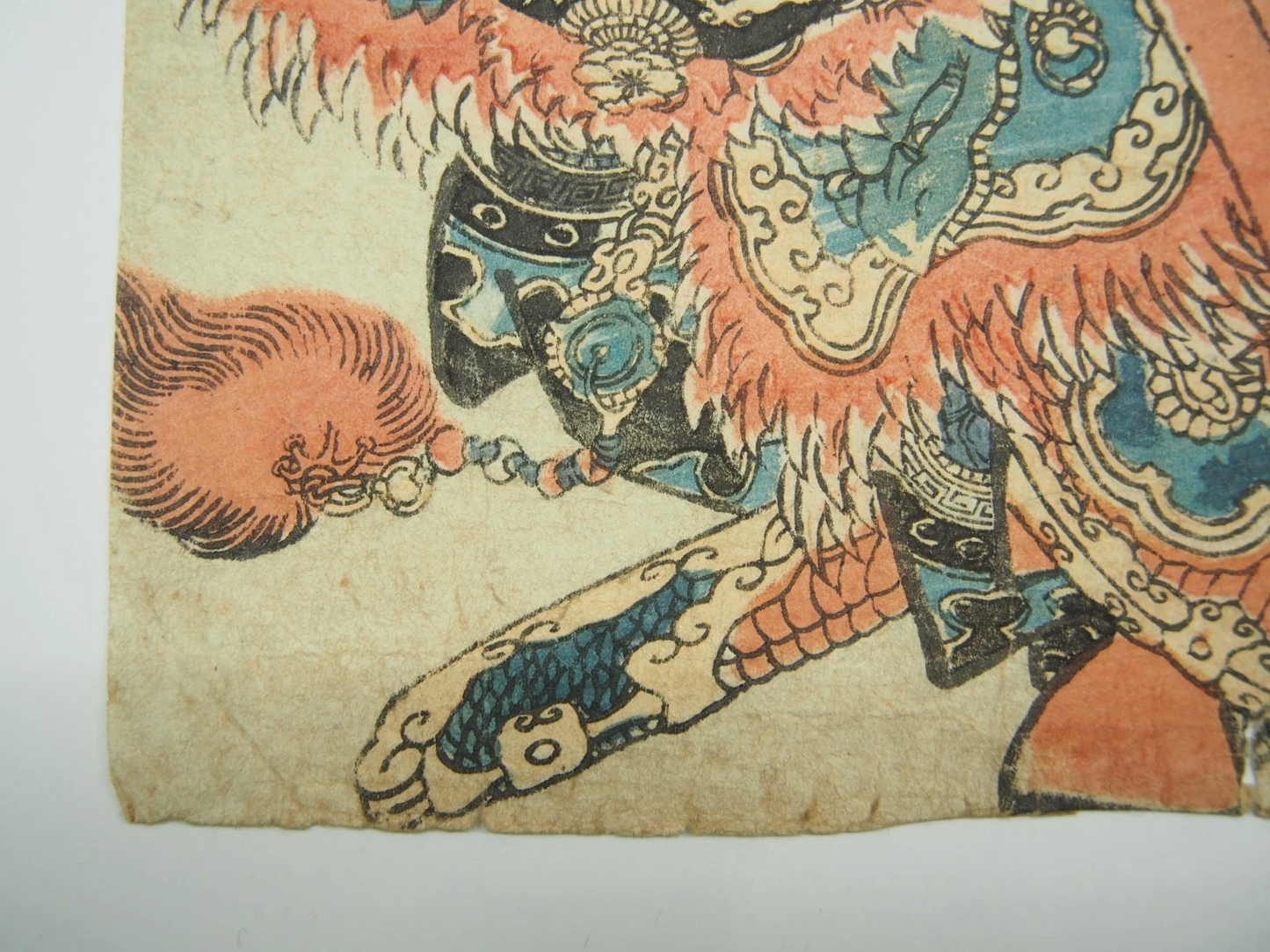 Kuniyoshi Woodblock Print: Water Margin Hero Nine-Dragoned Shi Jin, Tattoo