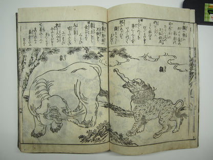 Woodblock Print Book x10 (Vol. 1-21): Kinmo Zui Illustrated Encyclopedia 1789