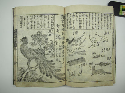 Woodblock Print Book x10 (Vol. 1-21): Kinmo Zui Illustrated Encyclopedia 1789